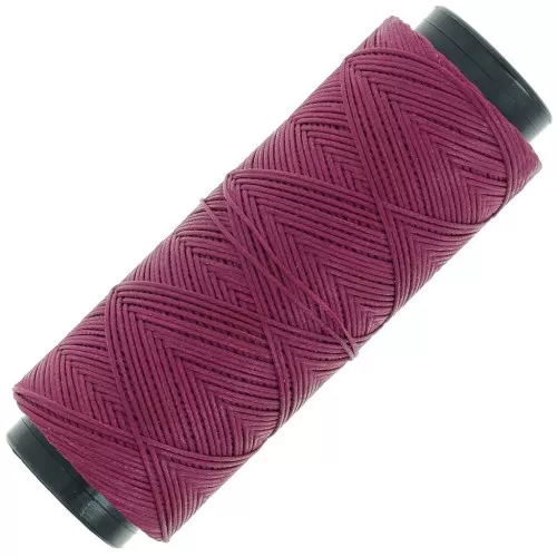 Filo di poliestere cerato piatto - Slam Cord per micro macramè 0,8 mm - Magenta x100m