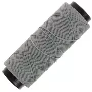 Filo di poliestere cerato piatto - Slam Cord per micro macramè 0,8 mm - Grigio x100m