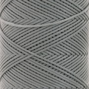 Filo di poliestere cerato piatto - Slam Cord per micro macramè 0,8 mm - Grigio x100m