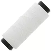 Filo di poliestere cerato piatto - Slam Cord per micro macramè 0,8 mm - Bianco x100m