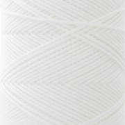 Filo di poliestere cerato piatto - Slam Cord per micro macramè 0,8 mm - Bianco x100m