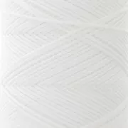 Filo di poliestere cerato piatto - Slam Cord per micro macramè 0,8 mm - Bianco x100m