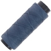 Filo di poliestere cerato piatto - Slam Cord per micro macramè 0,8 mm - Blu denim x100m