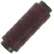 Filo di poliestere cerato piatto - Slam Cord per micro macramè 0,8 mm - Melanzana x100m
