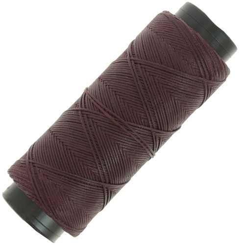 Filo di poliestere cerato piatto - Slam Cord per micro macramè 0,8 mm - Melanzana x100m