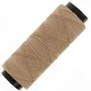 Filo di poliestere cerato piatto - Slam Cord per micro macramè 0,8 mm - Sand x100m