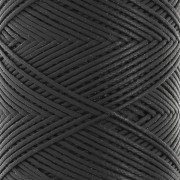 Filo di poliestere cerato piatto - Slam Cord per micro macramè 0,8 mm - Nero x100m