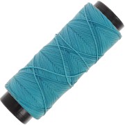 Filo di poliestere cerato piatto - Slam Cord per micro macramè 0,8 mm - Turchese x100m