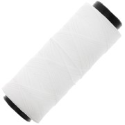 Filo di poliestere cerato piatto - Slam Cord per micro macramè 1 mm - Bianco x100m