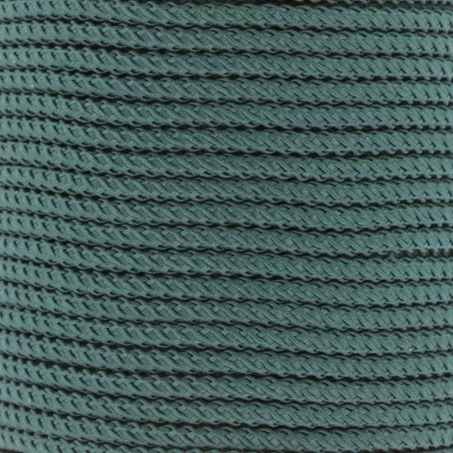 Cordoncino in poliestere intrecciato da 2 mm - Verde anatra x1m