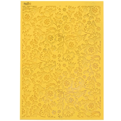 Foglio Moiko per pasta polimerica 97x68 mm - motivo Helleborus 17,22 x1