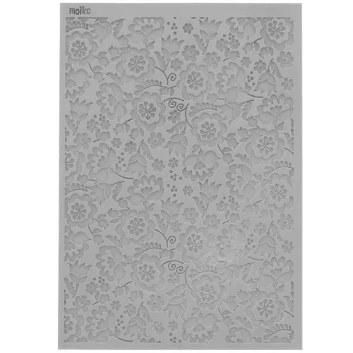 Foglio Moiko per pasta polimerica 97x68 mm - motivo Helleborus 17,22 x1