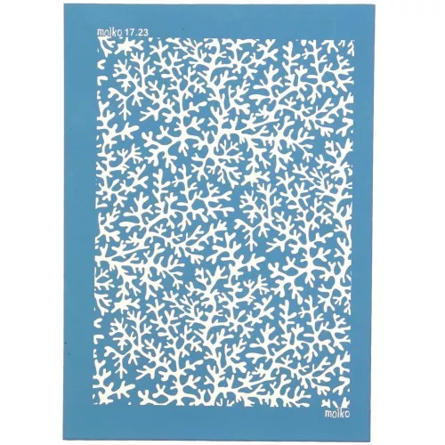 Moiko serigrafico per pasta polimerica 74x105 mm - motivo Corallo 17,23 x1