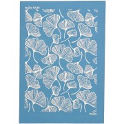Silk Screen per pasta polimerica 74x105 mm - motivo Gingko 19,09 x1