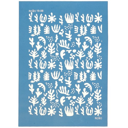 Silk Screen Moiko per pasta polimerica 74x105 mm - Motivo alghe 19,08 x1