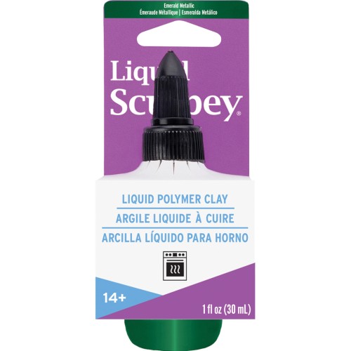 Pasta liquida Sculpey - Argilla liquida per cottura - Smeraldo metallizzato x30ml