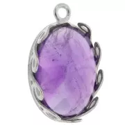 Set di pendenti ovali - design a onda per cabochon 18x13 mm - Argento 925 x1