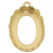 Set di pendenti ovali - Design floreale per cabochon 18x13 mm -dorato oro finox1