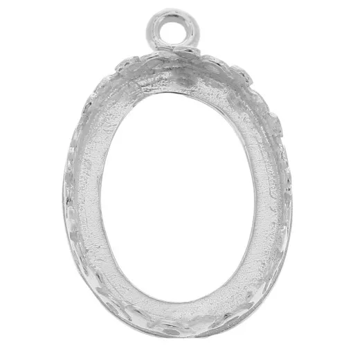 Set di pendenti ovali - ornamento per cabochon 18x13 mm - Argento 925 x1