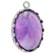 Set di pendenti ovali - ornamento per cabochon 18x13 mm - Argento 925 x1