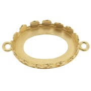 Castone ovale - Design floreale per cabochon 18x13 mm -Dorato oro finox1|raw }}