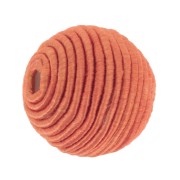 Perlina rivestita di filo di cotone da 10 mm - Terracotta x1