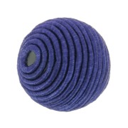Perlina in filo di cotone 12 mm - Blu navy x1