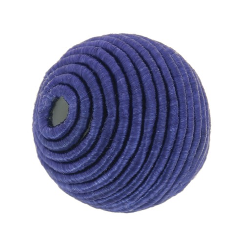 Perlina in filo di cotone 12 mm - Blu navy x1