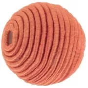 Perlina rivestita di filo di cotone da 16 mm - Terracotta x1