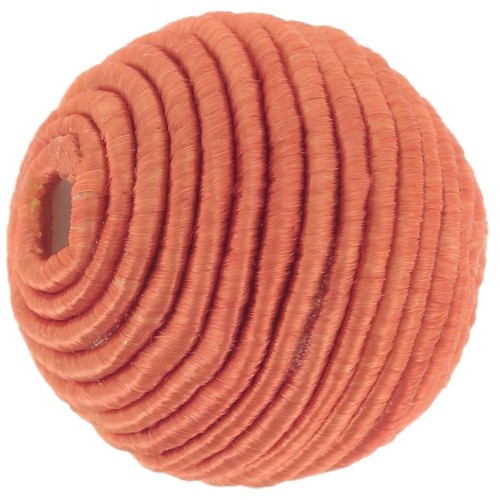 Perlina rivestita di filo di cotone da 16 mm - Terracotta x1