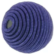 Perlina rivestita di filo di cotone da 16 mm - Blu navy x1
