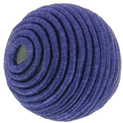 Perlina rivestita di filo di cotone da 16 mm - Blu navy x1
