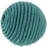 Perlina rivestita di filo di cotone da 16 mm - Teal x1