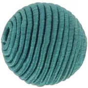 Perlina rivestita di filo di cotone da 16 mm - Teal x1