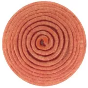Cabochon rotondo rivestito di filo di cotone 16 mm - Terracotta x1