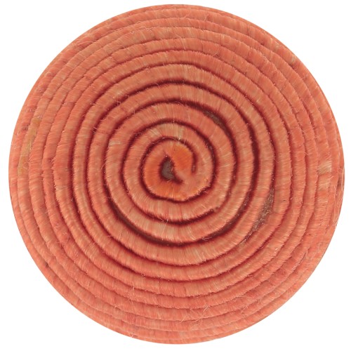 Cabochon rotondo rivestito di filo di cotone 16 mm - Terracotta x1
