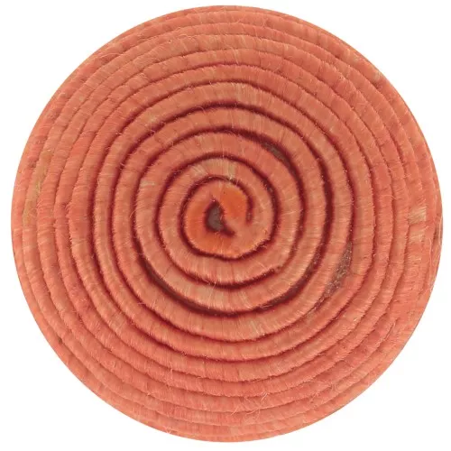 Cabochon rotondo rivestito di filo di cotone 16 mm - Terracotta x1