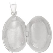 Pendente ovale portafoto 24x15,5 mm - Argento 925 x1