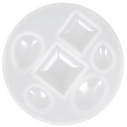 Stampo in silicone per la realizzazione di cabochon in resina quadrati, ovali e a pera x1|raw }}