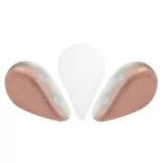 Perle di vetro Amos® di Puca® 5x8 mm - Opaque White Mat Capri Gold x10g