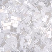 Miyuki Half Tila Beads 5x2.3x1.9mm HTL-2548 - Crystal Silk Satin Luster x10g|raw }}
