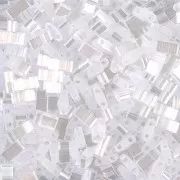 Miyuki Half Tila Beads 5x2.3x1.9mm HTL-2548 - Crystal Silk Satin Luster x10g