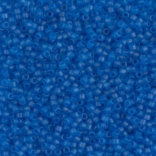 Miyuki Delica 11/0 DB0787 - Dyed Transparent Capri Blue Semi Mat x8g