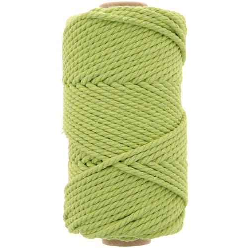 Bobina di cotone per macramè da 3 mm - Verde menta x50 m