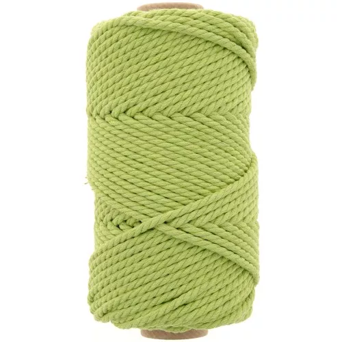 Bobina di cotone per macramè da 3 mm - Verde menta x50 m