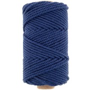 Bobina di cotone per macramè da 3 mm - Blu notte x50m|raw }}
