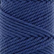 Bobina di cotone per macramè da 3 mm - Blu notte x50m