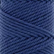 Bobina di cotone per macramè da 3 mm - Blu notte x50m