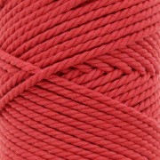 Bobina di cotone per macramè da 3 mm - Rosso x50m