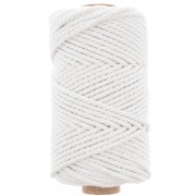 Bobina di cotone per macramè da 3 mm - Bianco x50m|raw }}